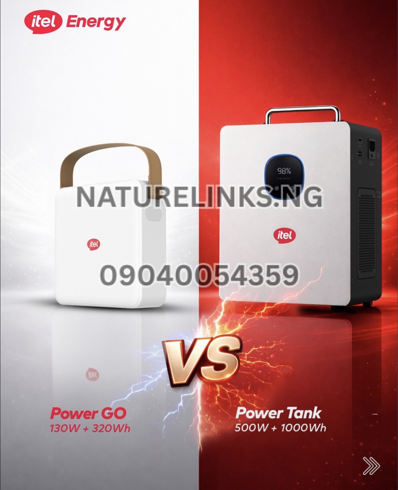 Itel Power Go VS Itel Power Tank
