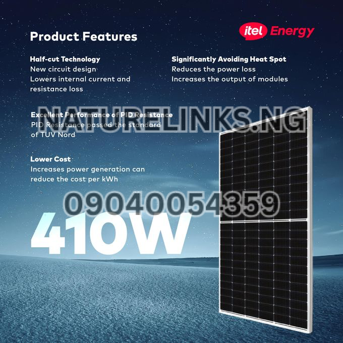 Itel 410W Solar Panel Price in Nigeria