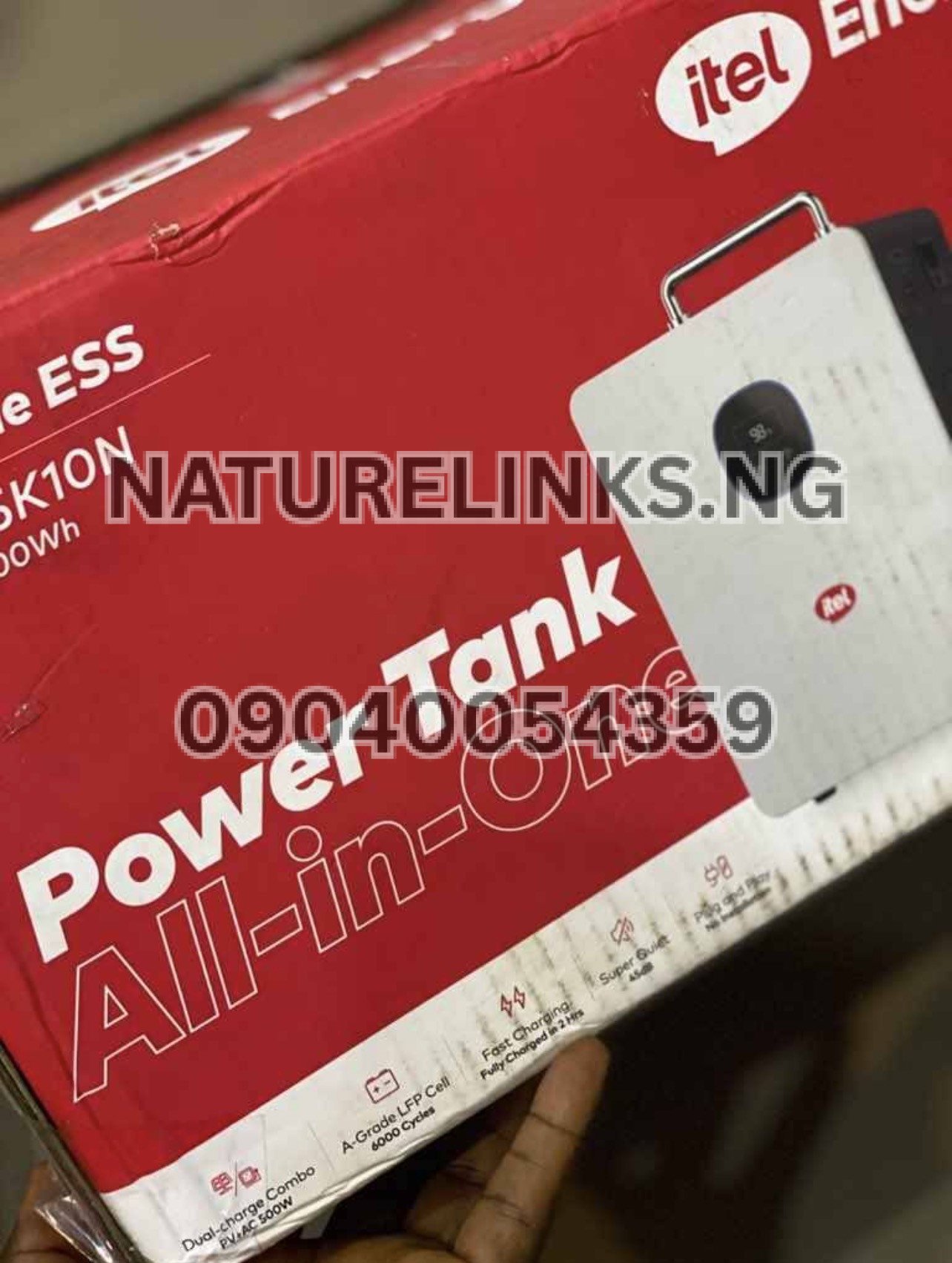 What cannot Itel Power Tank power? 