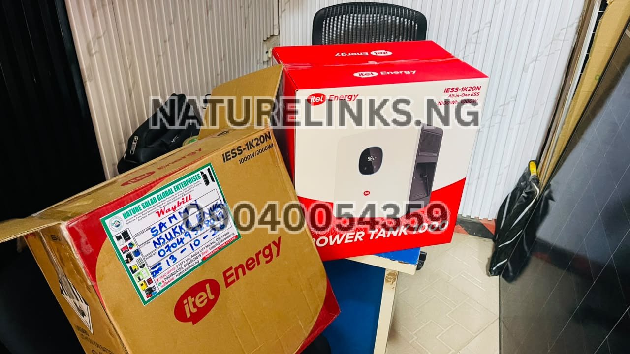 What is the latest listed price for Itel Power Tank 1000W in Nigeria and does it include solar panels?