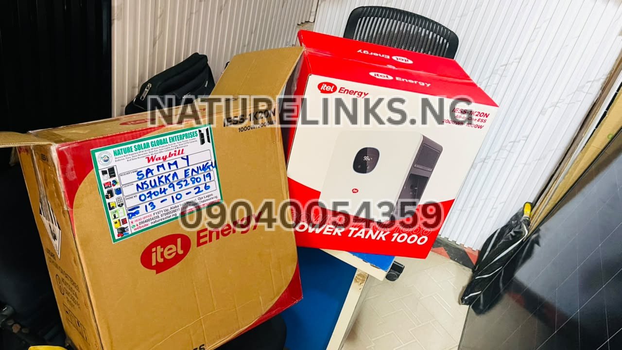 What is the latest listed price for Itel Power Tank 1000W in Nigeria and does it include solar panels?